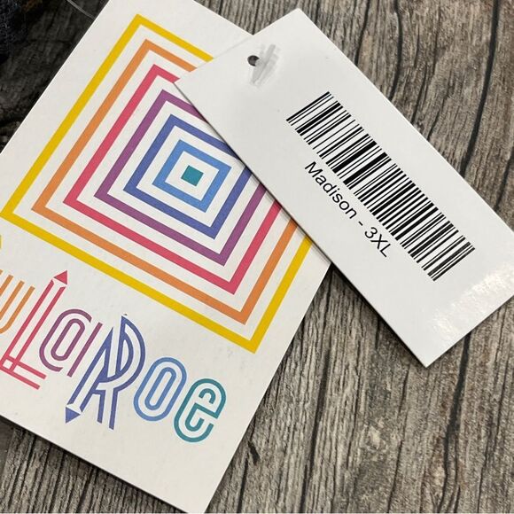 LuLaRoe Madison floral Patterned Skater style‎ plus size stretchy Skirt size 3XL - Picture 7 of 10